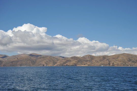Mountain lake Titicaca