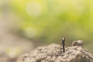 Young businessman stand in the outdoor