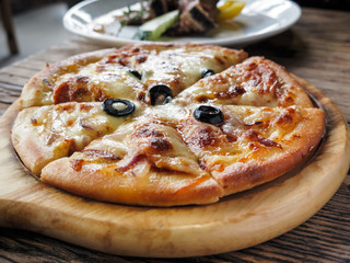 Pizza on the plate
