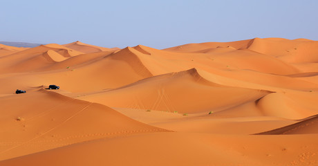 Fototapeta na wymiar Morocco. Dune riding in Sahara desert