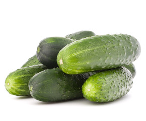 Cucumber vegetable  isolated on white background cutout