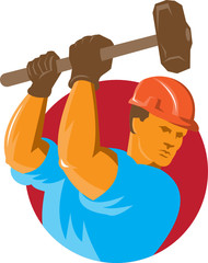 Construction Worker With Sledgehammer