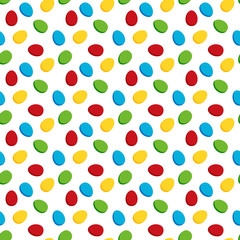 Seamless pattern made of colorful Easter eggs