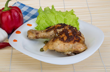 Roasted chicken leg