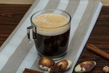 Coffee with seastyle chocolate