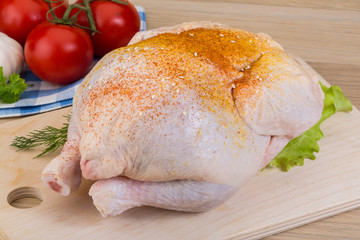 Raw chicken