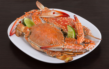 Boiled crabs