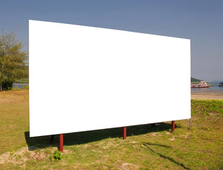 Fototapeta premium billboard planted on the sea