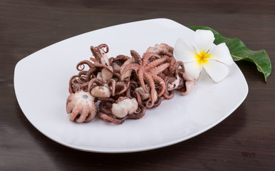 Boiled octopus