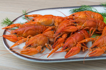 Boiled crayfish