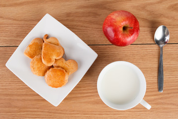 Breakfast placed on the table