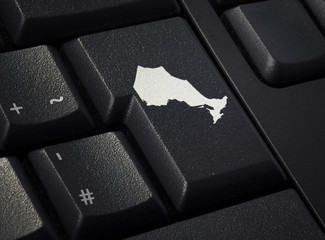 Keyboard with return key in the shape of Ontario.(series)