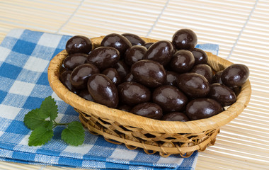 Almond in chocolate