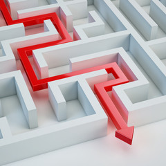 Path across labyrinth