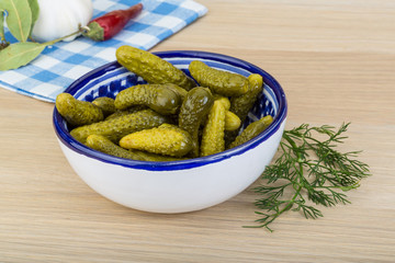 Marinated small cucumber