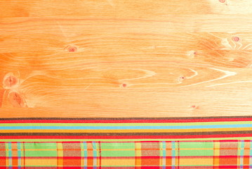 napkin on the bottom board on top of the yellow space for text