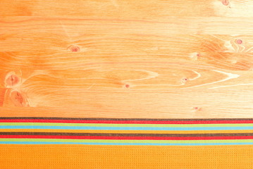 napkin on the bottom board on top of the yellow space for text