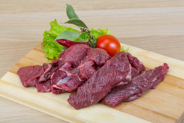 Raw venison