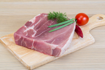 Raw pork meat