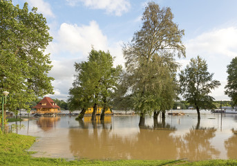 Fototapeta premium Sava River flood