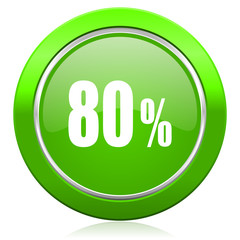 80 percent icon sale sign