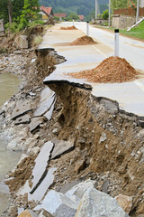 Landslide destruction