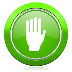 stop icon hand sign