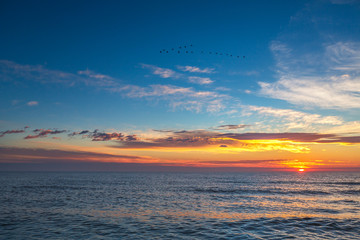 Beautiful cloudscape over the sea