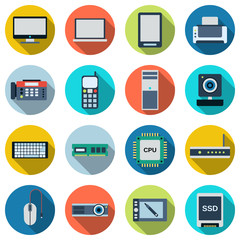 Modern electronic vector icons