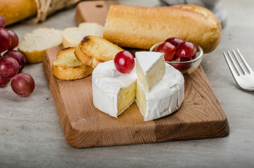 Fresh camembert from organic farms