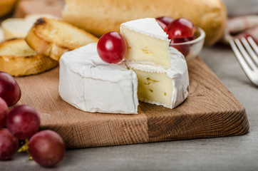 Fresh camembert from organic farms