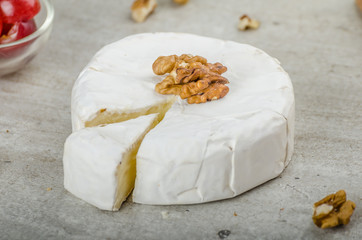 Fresh camembert from organic farms