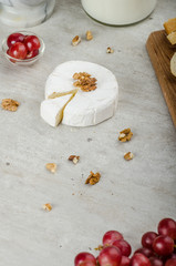 Fresh camembert from organic farms