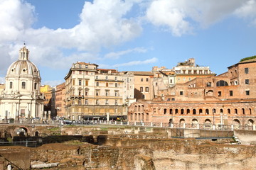 Fototapeta na wymiar Ancient Trajan's Forum in Rome