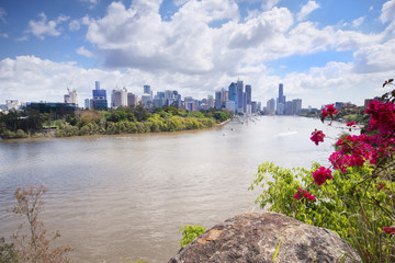 The view from Kangaroo Point in Brisbane City in Queensland.