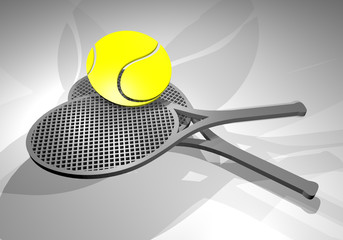 render tennis rackets