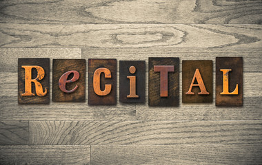 Recital Wooden Letterpress Concept