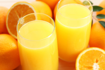Freshly squeezed orange juice, close-up