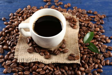 Cup of coffee on table