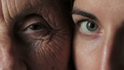 old and young eyes - Young vs old - Powered by Adobe