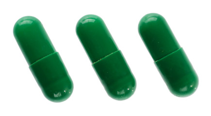 Group of pills isolated on white background