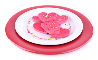 Cookies in form of heart isolated on white