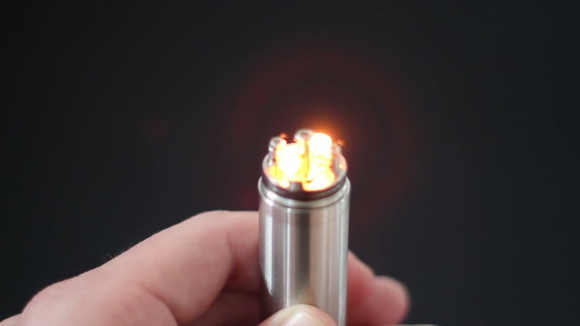 Mechanical Mod Electronic Cigarette side view heating coils