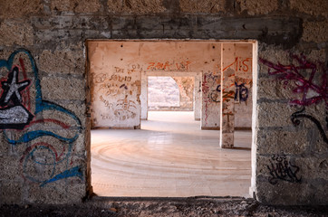 Obraz premium Abandoned Buildings of a Military Base