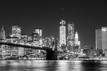 Fototapeta na wymiar Black and White New York Skyline