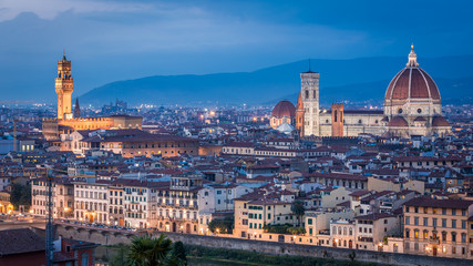 Fototapeta na wymiar Sunset over Florence, Italy