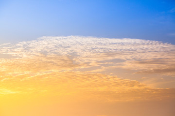 Beautiful colorful sky of sunset. Sky background.