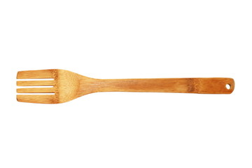 wood fork over white