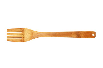wood fork over white © taviphoto
