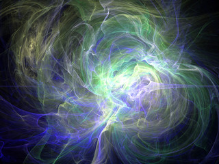 Naklejka premium Fantasy green white chaos abstract effect light background